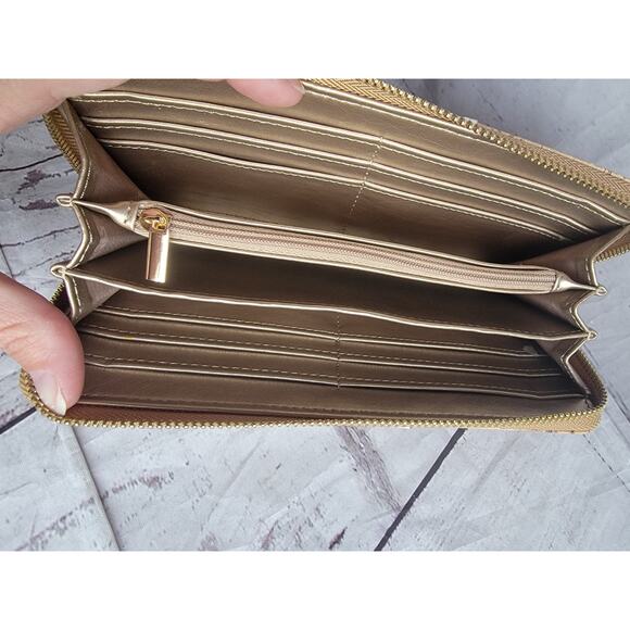 Anne Klein Cork with White Leather Wallet Wristlet READ - Picture 13 of 14